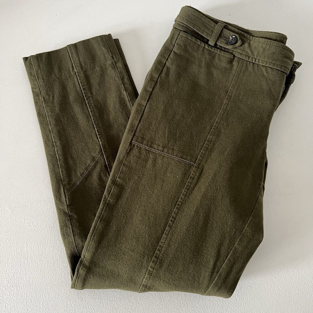Banana Republic Sloan Slim Ankle Pants Womens 4 Green Low Rise Casual